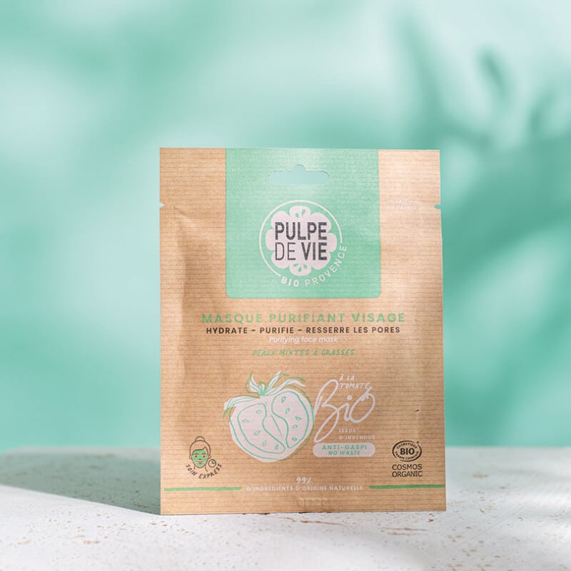 purifying fabric mask with tomato ORGANIC