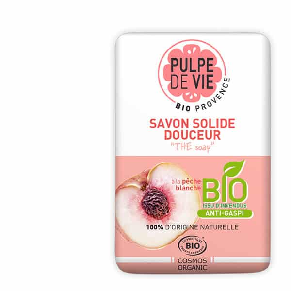 Savon solide bio à la pêche anti-gaspi