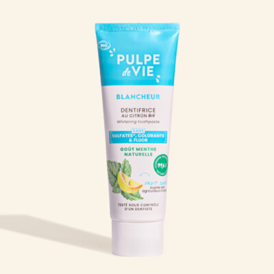 Dentifrice blancheur sans fluor