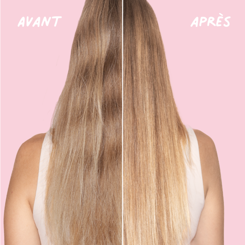 avant après routine cheveux normaux déshydratés