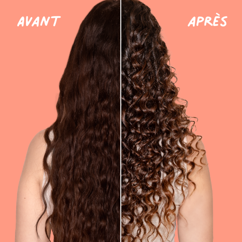 before after dry hair routine