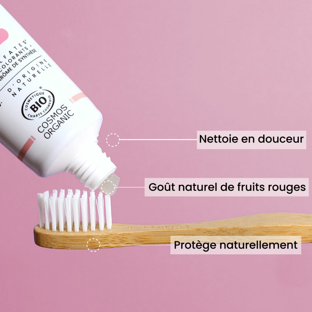 Raspberry Toothpaste ORGANIC & Naturel for Children | Pulpe de Vie