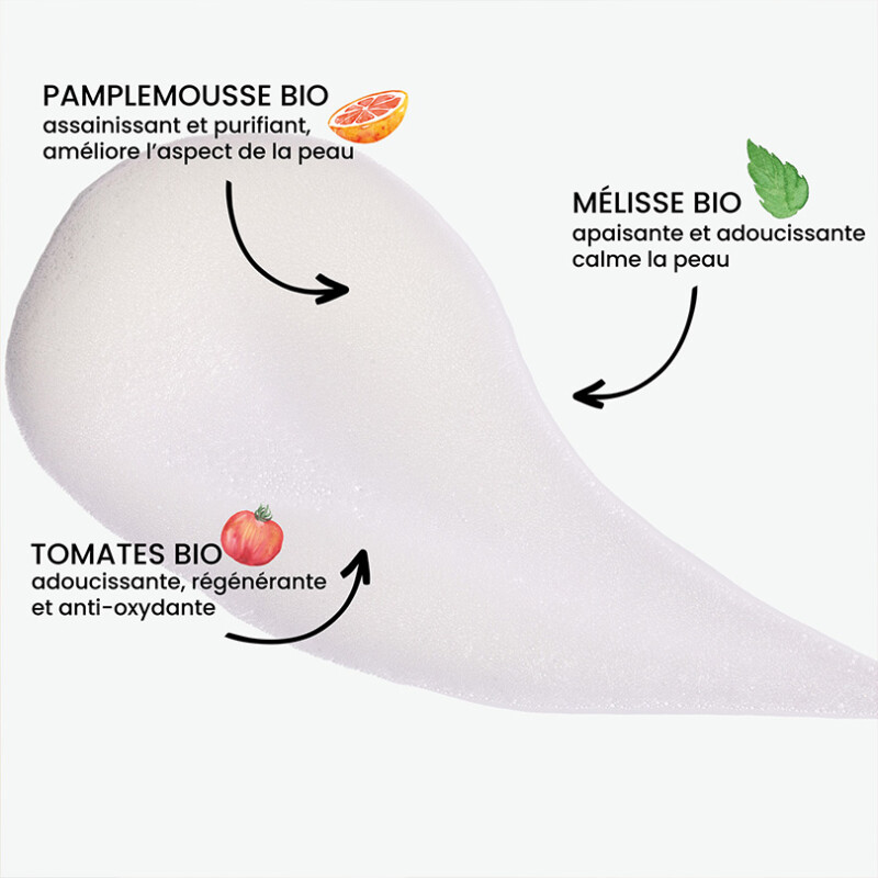 Composition mousse nettoyante illuminante