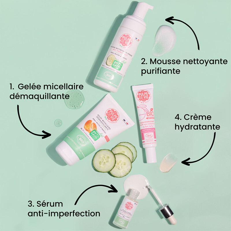 Routine mousse nettoyante visage